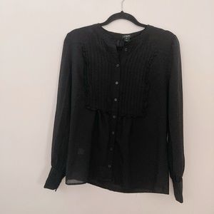 J. Crew sheer long sleeve button up